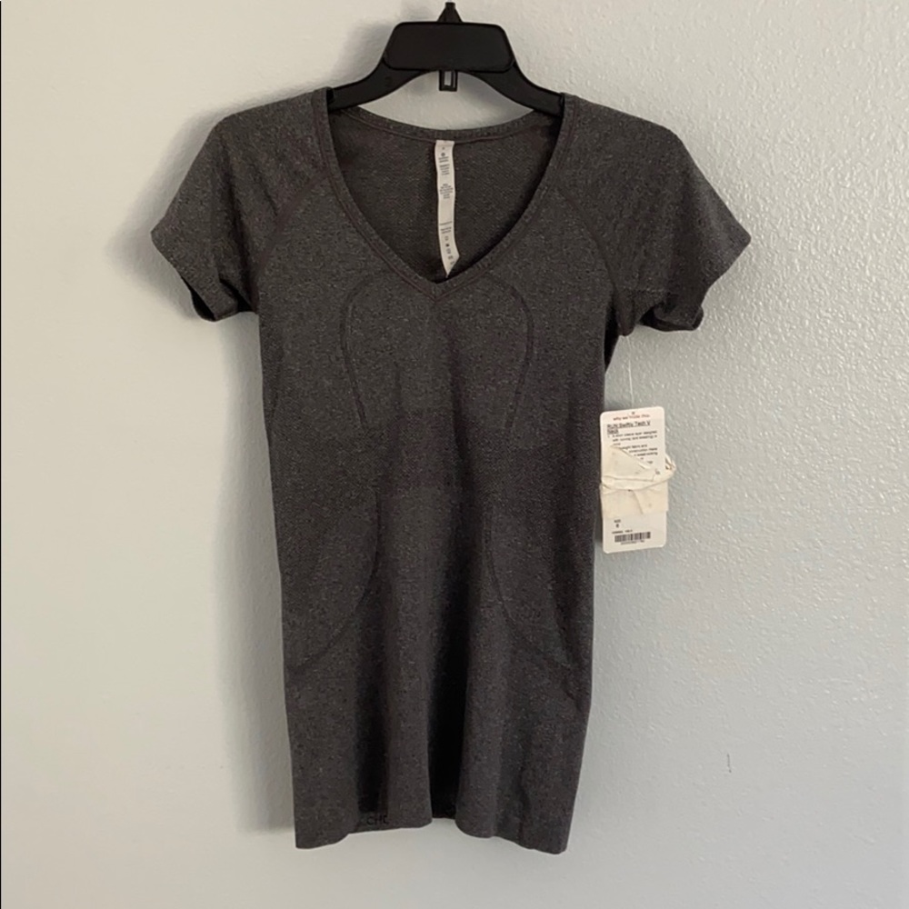 Running Shirt Lululemon Grey V Neck